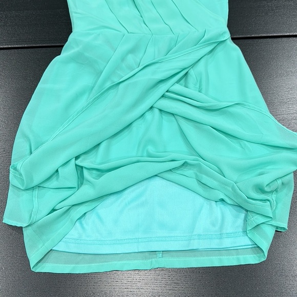 Tobi Robbin Egg Blue Wrap Effect Mini Dress - S - Picture 5 of 11